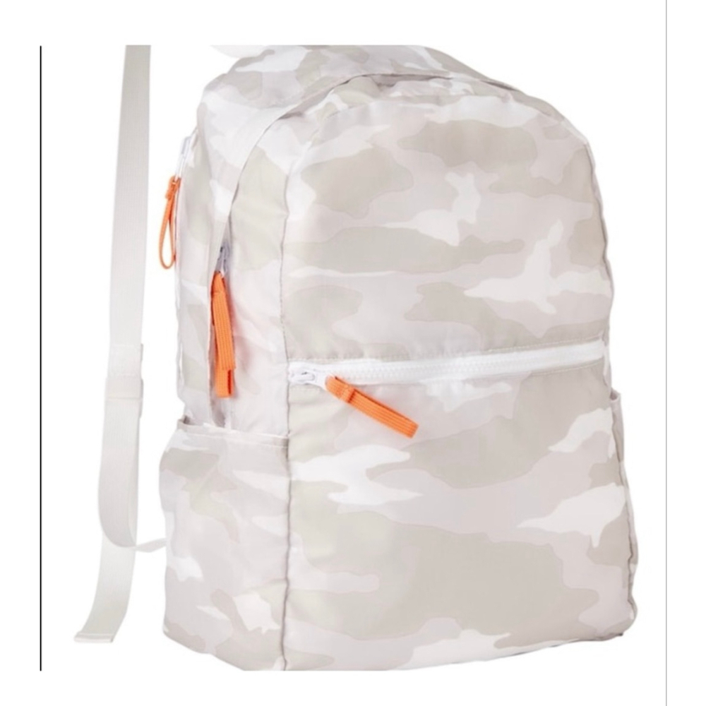 NWT Packable Back Pack Athleta + URX collab Tan and White Camo